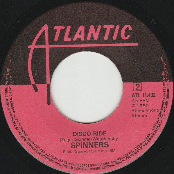 Spinners : Working My Way Back To You (7", Single)