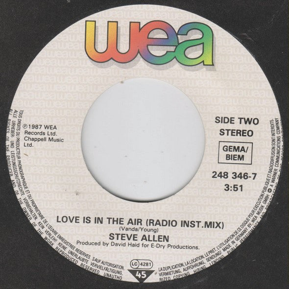 Steve Allen : Love Is In The Air (7", Single)