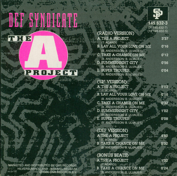 Def Syndicate : The A Project (CD, Maxi, Car)