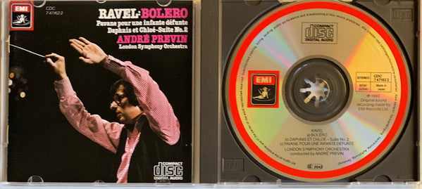 Maurice Ravel / London Symphony Orchestra, André Previn : Boléro • Daphnis Et Chloé • Pavane (CD, Album, RE)