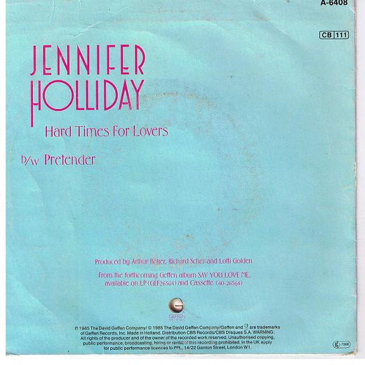 Jennifer Holliday : Hard Time For Lovers (7", Single)