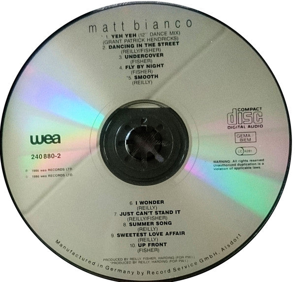 Matt Bianco : Matt Bianco (CD, Album)