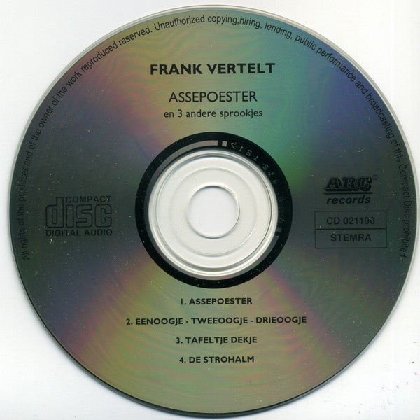 Frank Vertelt : Assepoester En 3 Andere Sprookjes (CD, MiniAlbum)