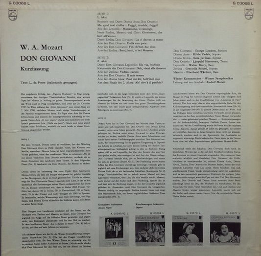 Wolfgang Amadeus Mozart : Don Giovanni (LP, Mono)
