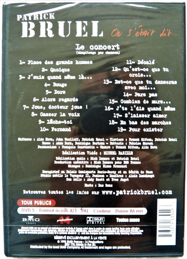 Patrick Bruel : On S'etait Dit... (DVD-V, PAL)