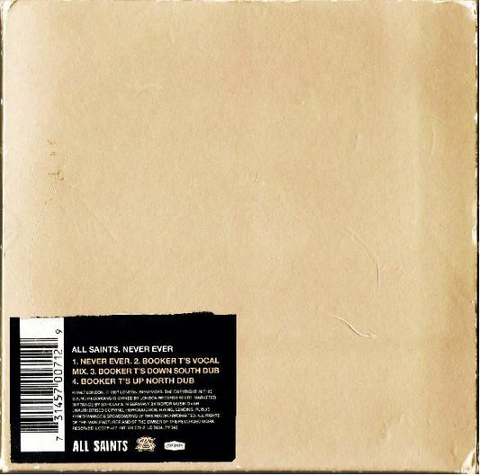 All Saints : Never Ever (CD, Single, CD2)