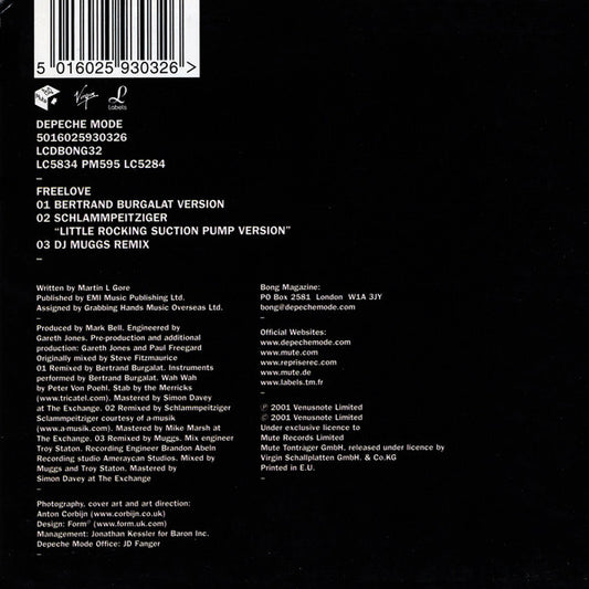 Depeche Mode : Freelove (CD, Single, Ltd, car)