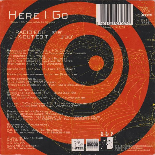 2 Unlimited : Here I Go (CD, Single, Car)
