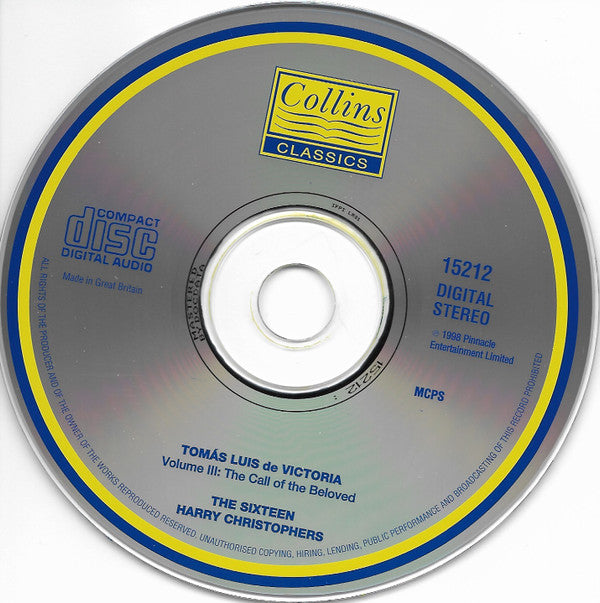 Tomás Luis De Victoria, The Sixteen, Harry Christophers : Volume III: The Call Of The Beloved (CD, Album)