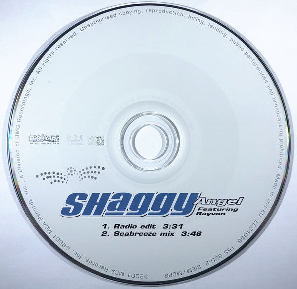 Shaggy Featuring Rayvon : Angel (CD, Single)