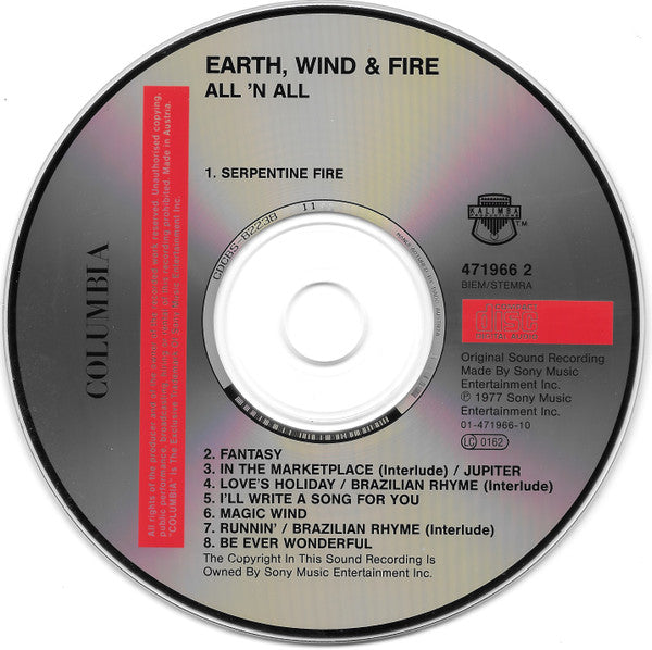 Earth, Wind & Fire : All 'N All (CD, Album, RE)