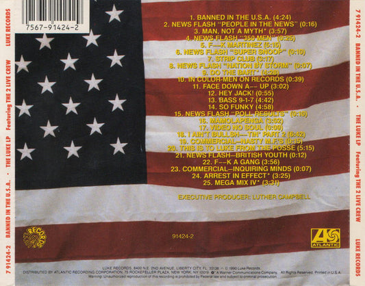 Luke Featuring The 2 Live Crew : Banned In The U.S.A. (The Luke LP) (CD, Album, SRC)