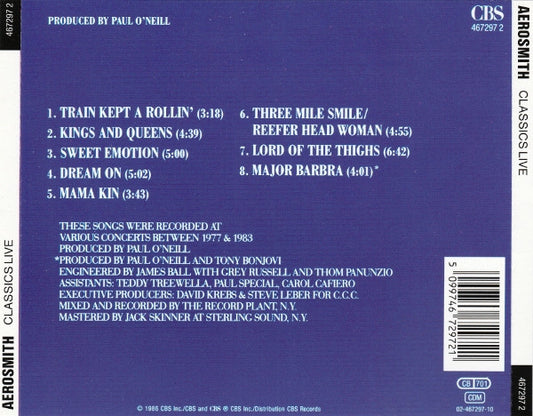 Aerosmith : Classics Live (CD, Album, RE)