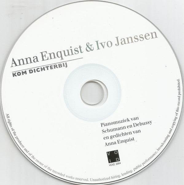 Anna Enquist & Ivo Janssen (3) : Kom Dichterbij (CD)