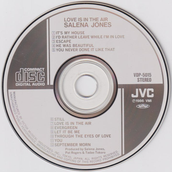 Salena Jones = Salena Jones : Love Is In The Air = ラブ・イズ・イン・ジ・エアー (CD, Album, RE, Dig)