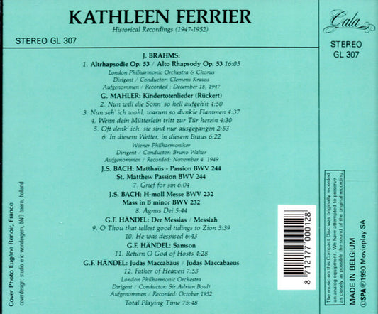 Kathleen Ferrier : Historical Recordings (1947-1952) (CD, Comp, RM)