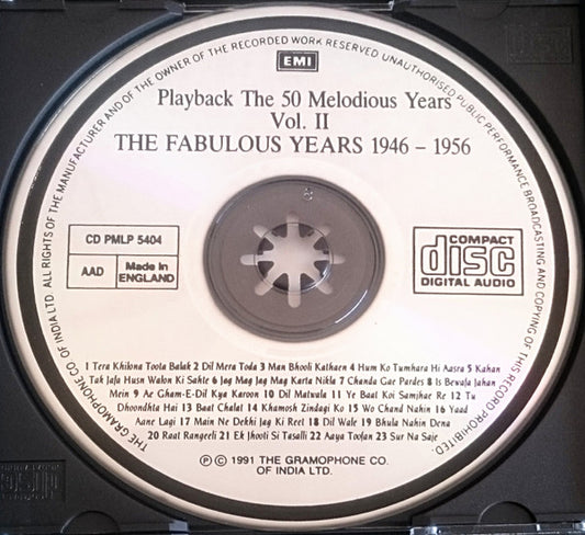Various : Playback - The 50 Melodious Years, Vol. 2 - The Fabulous Years 1946-1956 (CD, Comp)