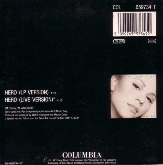 Mariah Carey : Hero (CD, Single, Car)