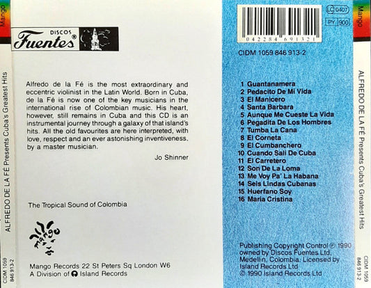 Alfredo De La Fé : Cuba's Greatest Hits (CD, Comp)