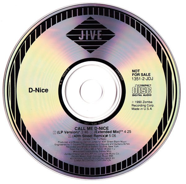 D-Nice : Call Me D-Nice (CD, Single, Promo)