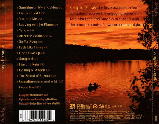 Tara MacLean, Amy Sky : Songs For Sunset (CD, Album)