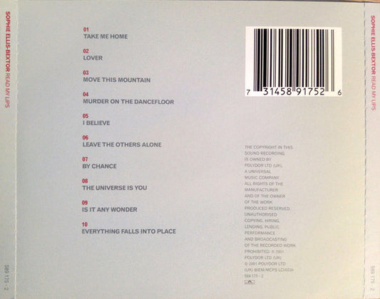 Sophie Ellis-Bextor : Read My Lips (CD, Album)