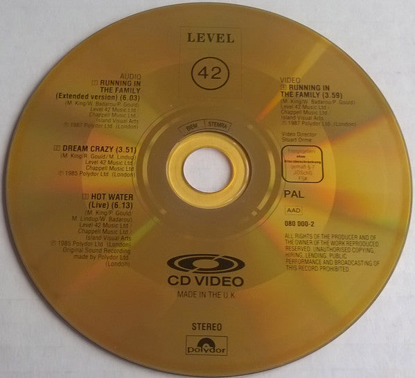 Level 42 : Running In The Family (CDV, 5", Single, PAL)