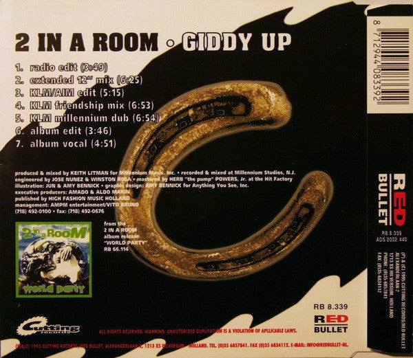 2 In A Room : Giddy Up (CD, Maxi)