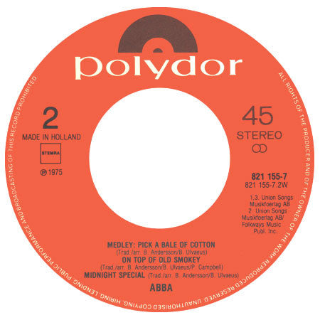 ABBA : Thank You For The Music (7", Single)