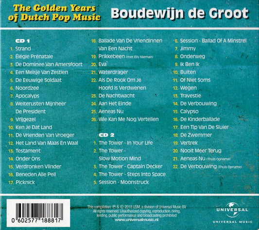 Boudewijn de Groot : The Golden Years Of Dutch Pop Music (A&B Kanten 1964-1984) (2xCD, Comp)
