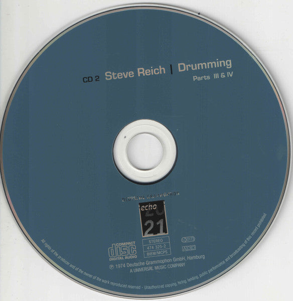Steve Reich : Drumming (2xCD, Album)