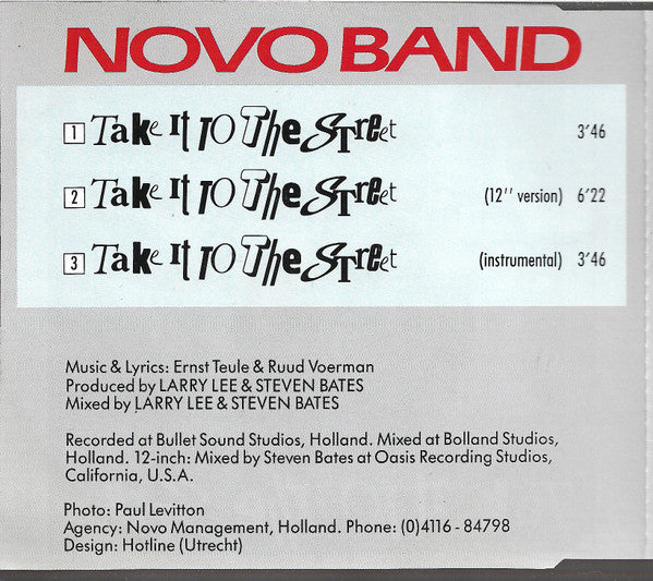 Novo Band : Take It To The Street (CD, Maxi)