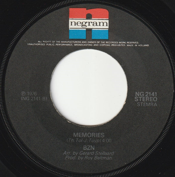 BZN : Mon Amour (7", Single)