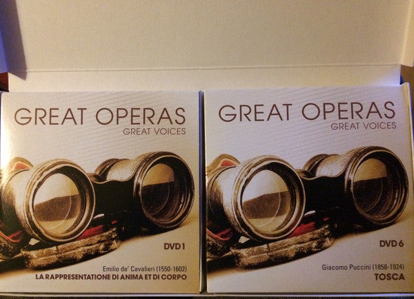 Giacomo Puccini, Wolfgang Amadeus Mozart, Jules Massenet, Pietro Mascagni : Great Operas - Great Voices (10xDVD-V, Comp, PAL, Reg)