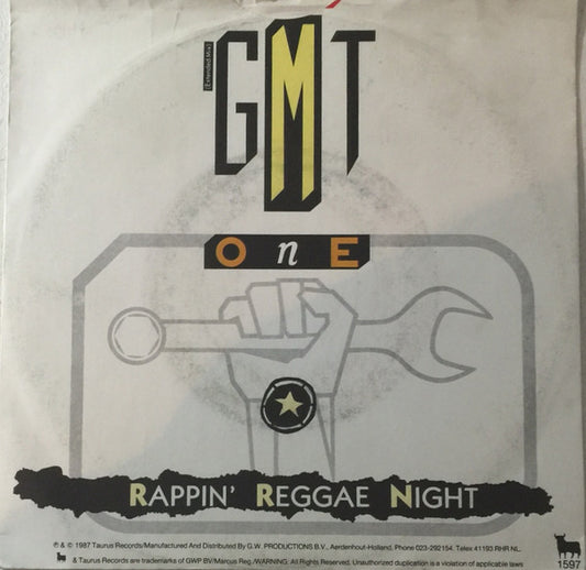 G.M.T. One : Rappin' Reggae Night (7", Single, Hol)
