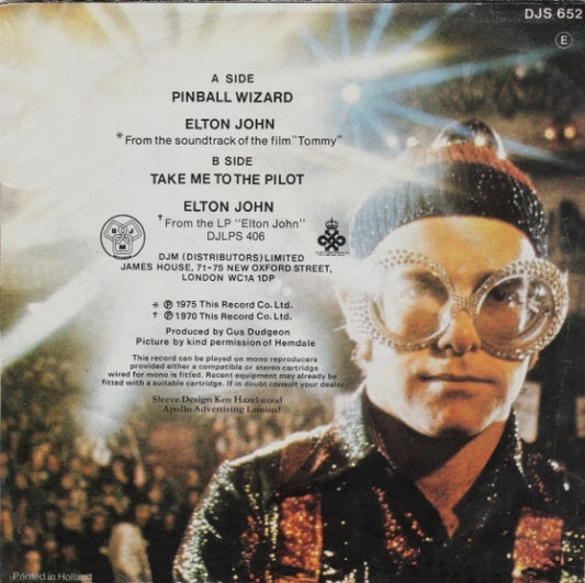 Elton John : Pinball Wizard (7", Single)