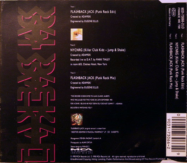 Adamski : Flashback Jack (CD, Maxi)