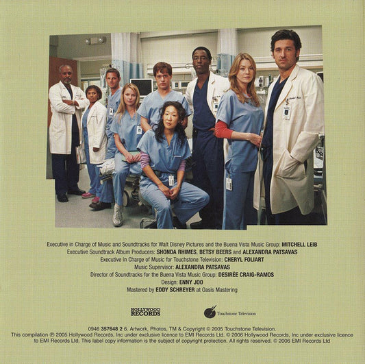 Various : Grey's Anatomy - Original Soundtrack (CD, Comp)