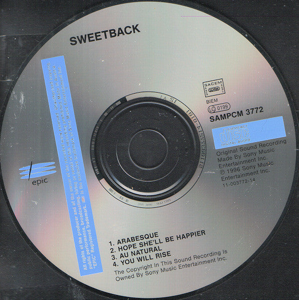 Sweetback : Sweetback...Arabesque (CD, Promo, Smplr)