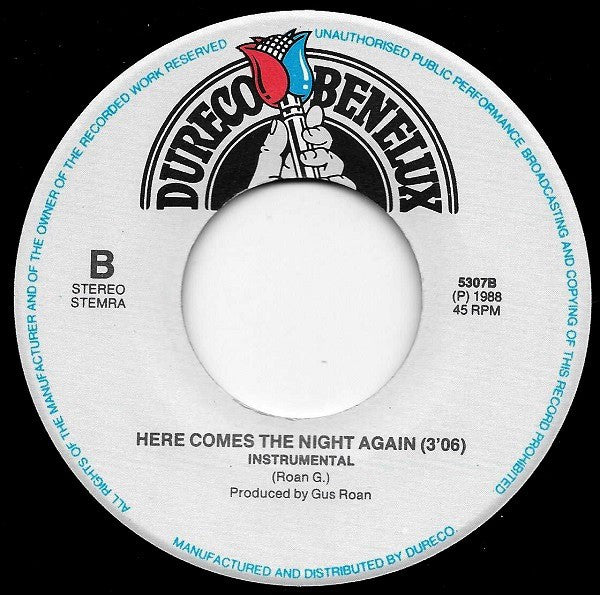 Johnny Carr : Here Comes The Night Again (7", Single)