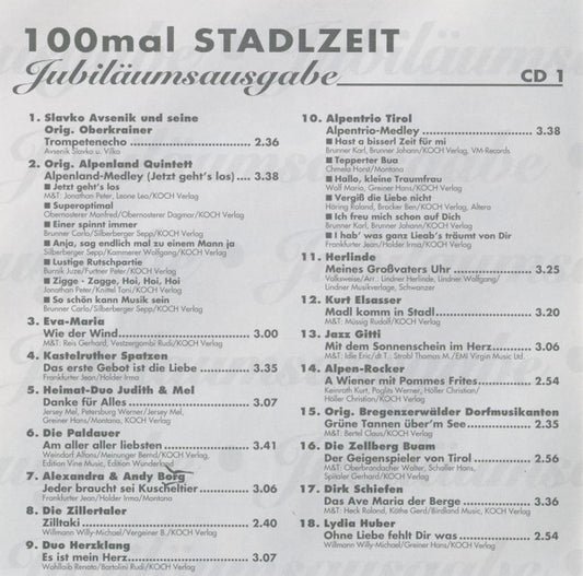 Various : 100mal Stadlzeit (2xCD, Comp)