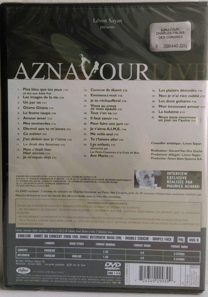 Charles Aznavour : Live Palais Des Congrès 97/98 (DVD-V, PAL)