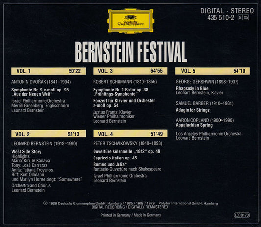 Leonard Bernstein : Bernstein Festival (5xCD, Comp, RM)