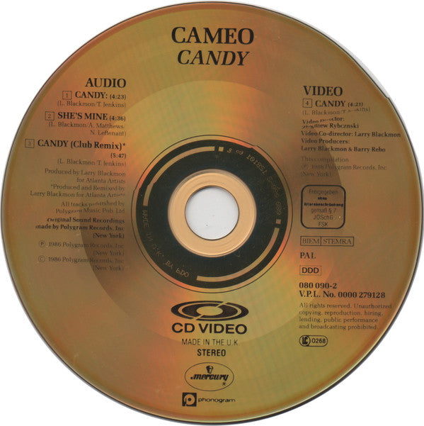 Cameo : Candy (CDV, 5", Single, Comp, PAL)