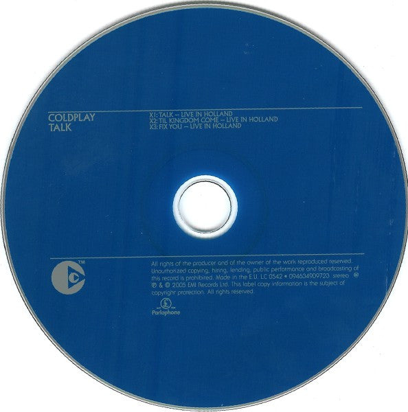 Coldplay : Talk (CD, Single, Copy Prot., Ltd, CD3)