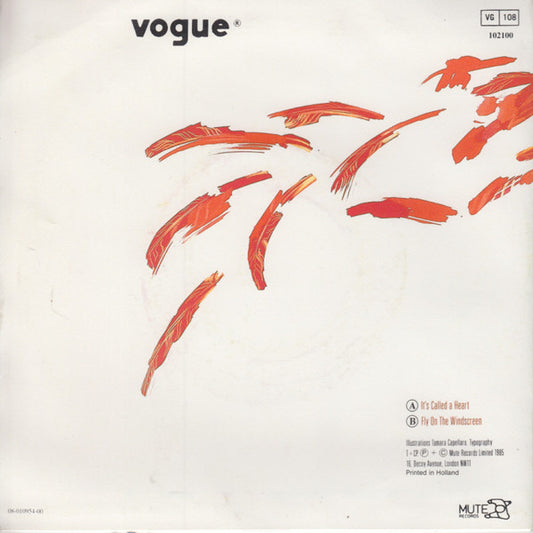 Depeche Mode : It's Called A Heart (7", Single, Whi)
