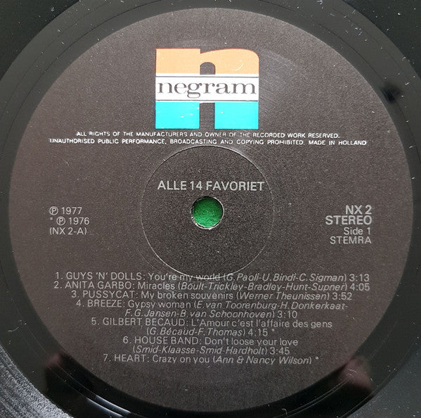 Various : Alle 14 Favoriet! (LP, Comp)