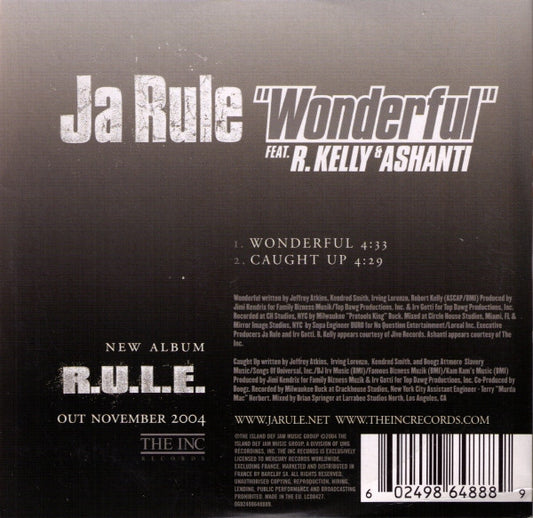 Ja Rule Feat. R. Kelly & Ashanti : Wonderful (CD, Single, Car)