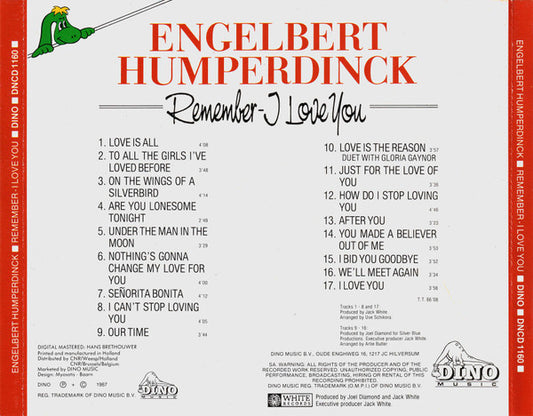 Engelbert Humperdinck : Remember - I Love You (CD, Album)