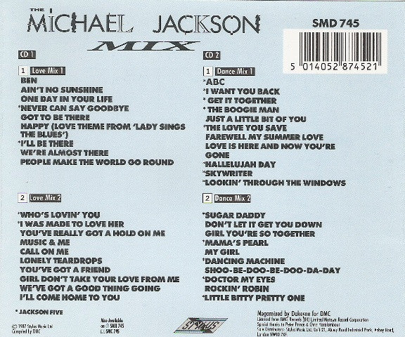 Michael Jackson / The Jackson 5 : The Michael Jackson Mix (2xCD, Comp, Mixed)